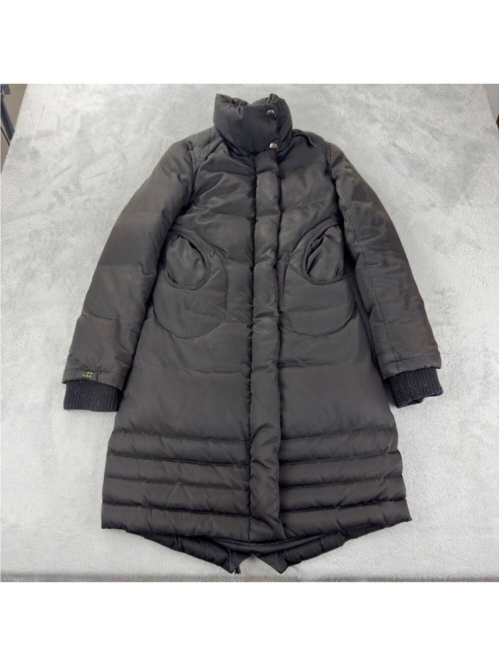Soia & Kyo Women Size XS 80% Down 20% Feather Black Long Puffer Jacket w/o hood